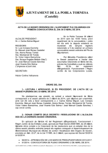 Acta 30/04/14 - Ajuntament de La Pobla Tornesa