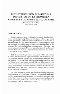 REFORTIFICACIÓN DEL SISTEMA DEFENSIVO DE LA FRONTERA