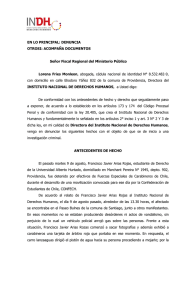 Denuncia Francisco Arias - Biblioteca Digital INDH