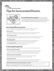 Tips for Incarcerated Parents