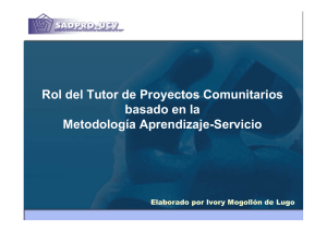 Rol del Tutor de Proyectos Aprendizaje