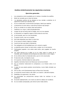 Prácticas de sintaxis para 2º de Bachillerato