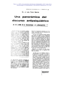 Tizón, J.L. (1973). Una panorámica del discurso antipsiquiátrico