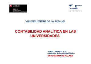 El modelo de Contabilidad Analítica para universidades