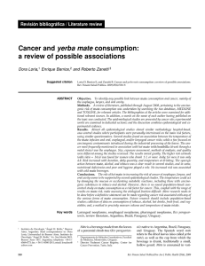 Cancer and yerba mate consumption: a review of possible