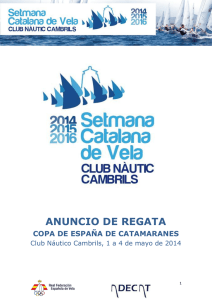 anuncio de regata - Setmana Catalana de Vela