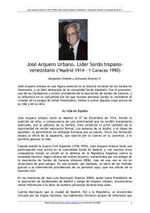 José Arquero Urbano. Líder Sordo hispano‐