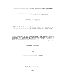 Page 1 CENTRO AGRONCICO TROPICAL DE INVESTIGACIDN Y