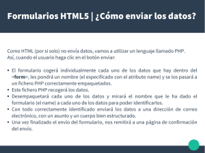 Formularios HTML5 | ¿Cómo enviar los datos?