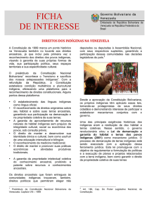 direitos dos indígenas - Embajada de Venezuela en Brasil