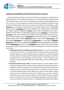 Acta Asamblea N° 21 - Caja Previsión Profesional de La Pampa