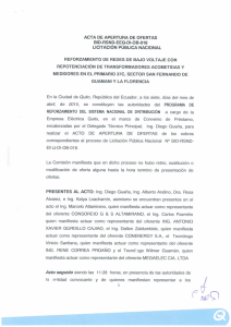 Page 1 ACTA DE APERTURA DE OFERTAS BID-RSND-EEQ-D