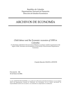 Child labour and the Economic recession of 1999 in Colombia