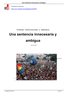 Una sentencia innecesaria y ambigua