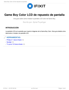 Game Boy Color LCD de repuesto de pantalla