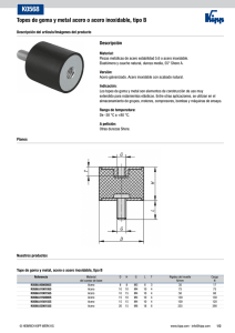 Topes de goma y metal acero o acero inoxidable, tipo B