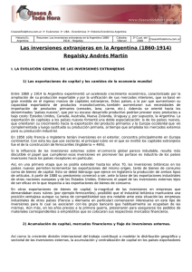 Las inversiones extranjeras en la Argentina (1860