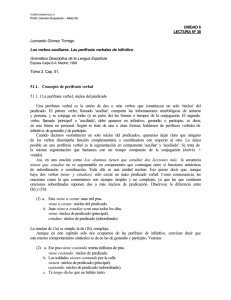 51.1. Concepto de perífrasis verbal 51.1.1 La perífrasis verbal