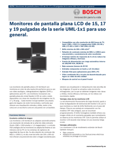 Monitores de pantalla plana LCD de 15, 17 y 19 pulgadas de la