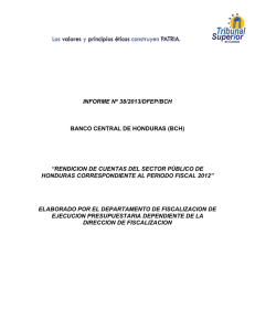 informe nº 38/2013/dfep/bch banco central de honduras (bch)