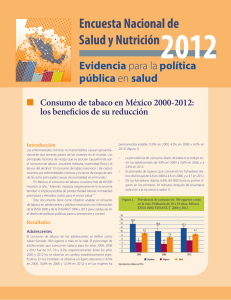 Consumo de tabaco en México 2000-2012