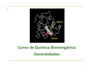 Curso de Química Bioinorgánica Generalidades