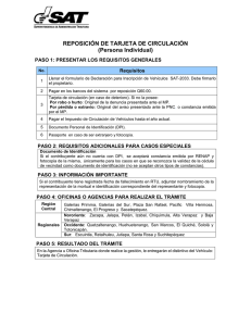 REPOSICIÓN DE TARJETA DE CIRCULACIÓN (Persona