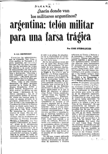 ¿hacia donde van los militares argentinos?