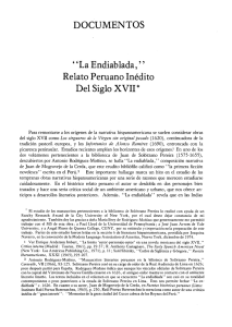 Relato Peruano Inddito Del Siglo XVII