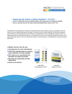 Papel pH de Orina y Saliva Hydrion® 5.5–8.0