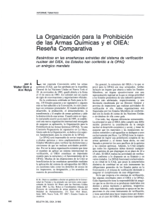 La Organización para la Prohibición de las Armas Químicas y el OIEA