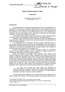 Ruptura Epistemol&oacute;gica en Marx Trotte Axel