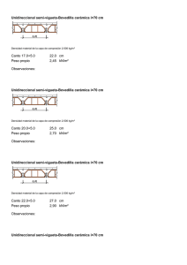 Unidireccional semi-vigueta-Bovedilla cerámica i=70 cm Canto 17.0