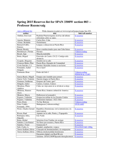 Spring 2015 Reserves list for SPAN 3300W section 003