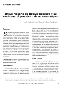 historia de Brown-Sequard y su slndrome. A