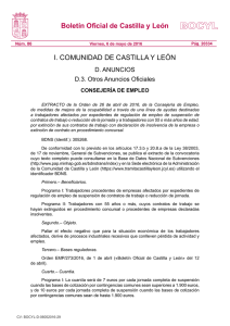 EXTRACTO publicado en - Sede electrónica de Castilla y León