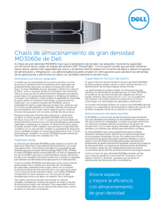 Chasis de almacenamiento de gran densidad MD3060e de Dell