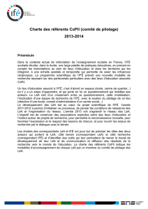 Charte des référents CoPil (comité de pilotage) 2013-2014