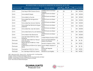 tabla del sector salud