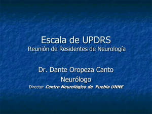 Escala de UPDRS - Clínica de Neurología del Dr. Dante Oropeza