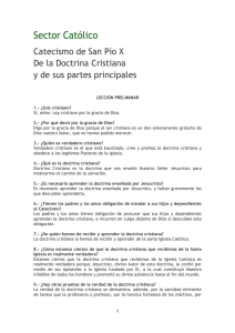 Catecismo de San Pío X De la Doctrina Cristiana y de sus partes