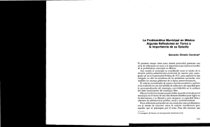 La Problematica Municipal en Mexico Algunas