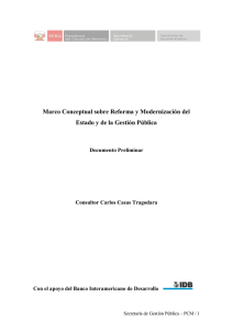 Marco Conceptual sobre Reforma y Modernización del Estado y de