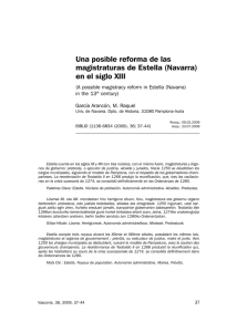 Una posible reforma de las magistraturas de Estella (Navarra) / en