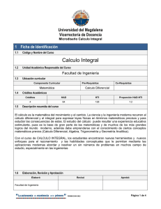 Calculo Integral - Universidad del Magdalena