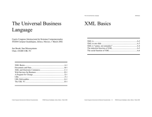 The Universal Business Language XML Basics