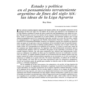 Estado y política en el pensamiento terrateniente argentino de fines