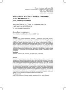 Investigación institucional de la opinión pública y dispositivos