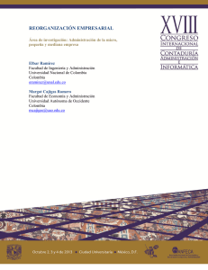 reorganización empresarial - Congreso Internacional de Contaduría