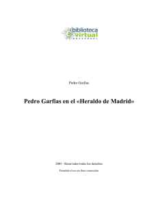 Pedro Garfias en el «Heraldo de Madrid